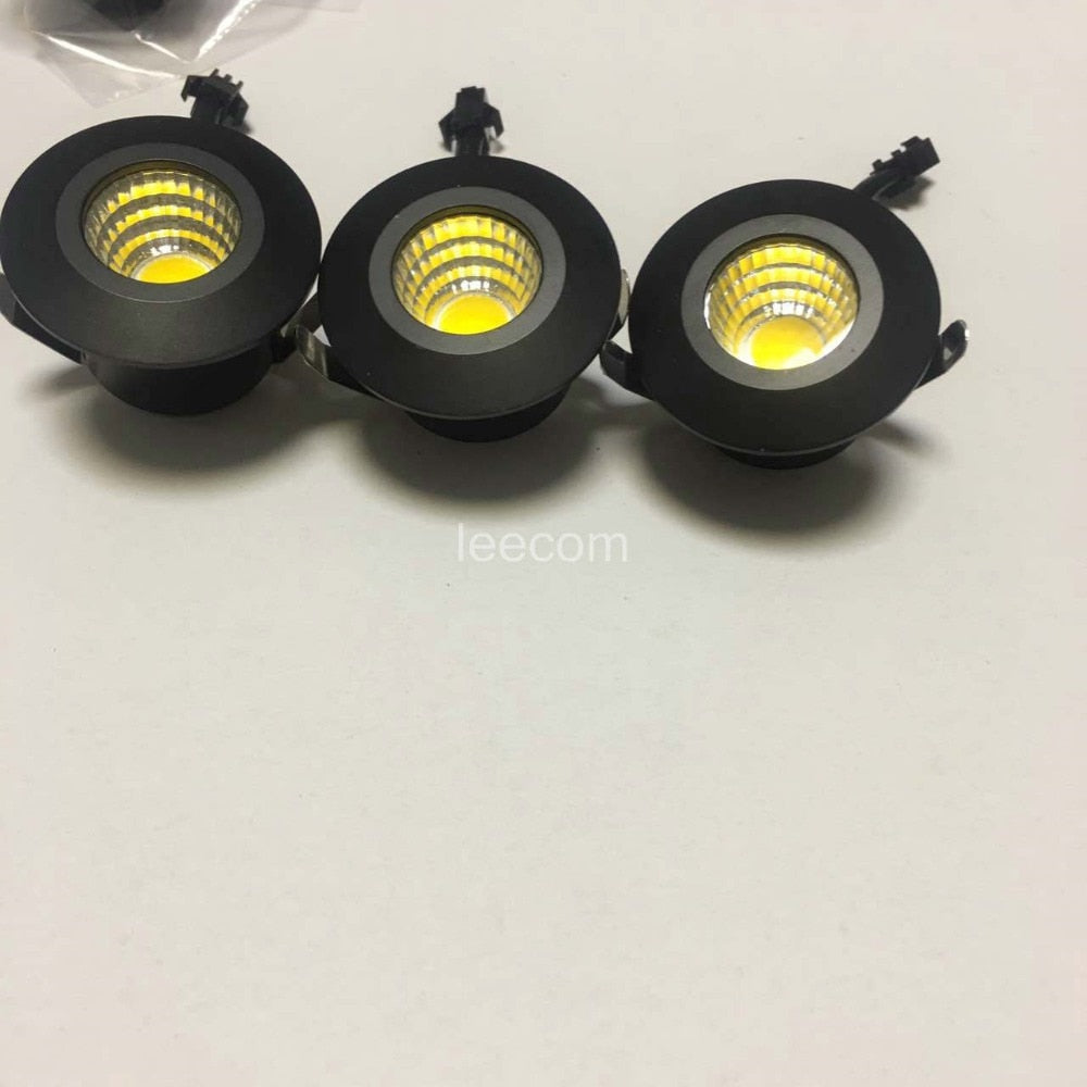 LED Downlight DC12V AC230V 3W new cob spot 10pcs Adjustable-pitch Led Down Light Energy Saving Spot Home Ceiling Downlight Mini Recessed Lamp