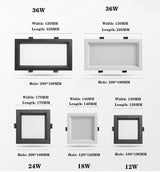 Ultra-Thin Square Recessed LED panel lights LED Ceiling Lights AC85-265V LED Downlights Warm/Cool White Indoor Lighting