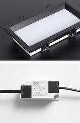 Ultra-Thin Square Recessed LED panel lights LED Ceiling Lights AC85-265V LED Downlights Warm/Cool White Indoor Lighting