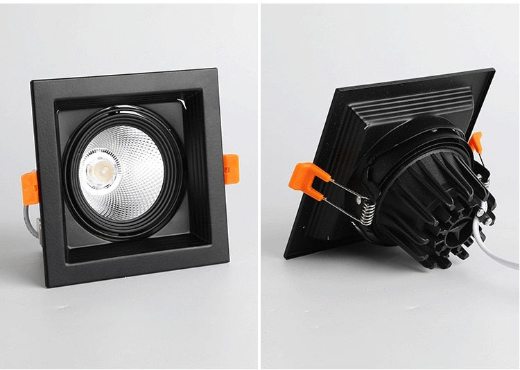 LED Downlights 1pcs COB 10w 20w Surface Mounted dimmable LED Ceiling Lamps Spot Light square Rotation LED Downlights