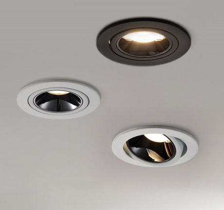  New High CRI≥90 Anti-Glare LED COB Recessed Downlight 7W 12W Angle Adjustable Ceiling Spot Lights Kitchen Living Room