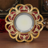 American Luxury Resin Gold Carved Pattern Led Downlight 3W 5W 110V 220V Indoor Ceilings Embedded Spotlight Hallway Kitchen Lamp