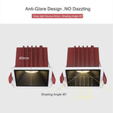 NO Dazzling Recessed LED Downlight Dimmable 24W 12W 7W COB LED Spot Lighting 220V 110V Recessed LED lamp for indoor Ceiling lamp