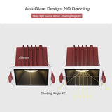 NO Dazzling Recessed LED Downlight Dimmable 24W 12W 7W COB LED Spot Lighting 220V 110V Recessed LED lamp for indoor Ceiling lamp