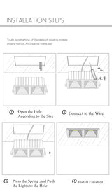 NO Dazzling Recessed LED Downlight Dimmable 24W 12W 7W COB LED Spot Lighting 220V 110V Recessed LED lamp for indoor Ceiling lamp