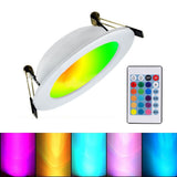 Round LED Panel Light Recessed Kitchen Bathroom Ceiling Lamp AC85-265V 3W 5W 10W LED Downlight With RGB 24Key remote control