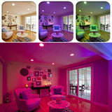 Round LED Panel Light Recessed Kitchen Bathroom Ceiling Lamp AC85-265V 3W 5W 10W LED Downlight With RGB 24Key remote control