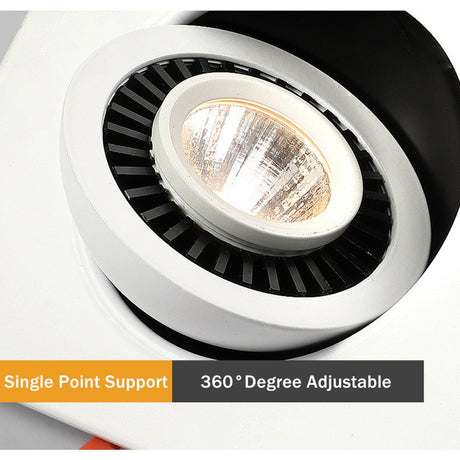 360 Angle Rotatable LED COB Recessed Downlight Square 10W 14W 20W 24W Ceiling Spot Light for Picture TV Background AC 220V