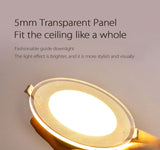 Light Guide LED Downlight 3W 5W 7W 9W 12W 15W Ceiling Recessed Lamps Round Shape Acrylic Panel Indoor High Brightness