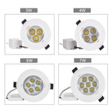 New 20pcs Dimmable Recessed led downlight 3W 4W 5W 7W dimming LED Spot light led ceiling lamp AC 110V 220V