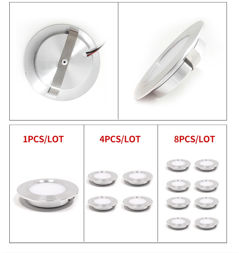 Spot LED ultra-thin 3W embedded small spotlight ceiling downlight 12V kitchen bathroom mirror headlights Built in spotlight