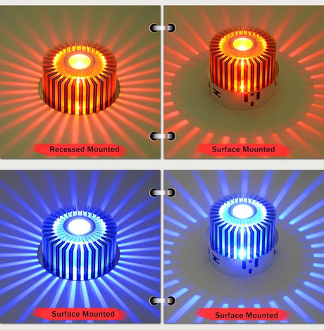 Modern Led Ceiling Lamp Recessed Led Downlight Artly Creative Spot Led Lights 3W Colorful Indoor Decorative Lighting AC110V 220V