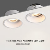 DBF Angle Adjustable Deep Anti-Glare LED COB Recessed Downlight 5W 7W 12W 15W Round White LED Ceiling Spot Light Pic Background