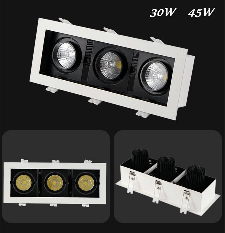 Energy Saving 10W 20W 30W AC110V-220V LED Cob Dimmable Ceiling Downlight Recessed LED Spot light LED For Home Lighting CE/ROHS