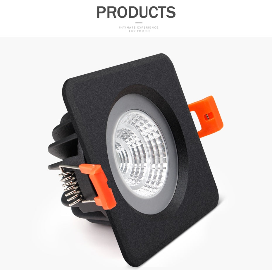 Square/Round LED COB Downlight IP65 Recessed Led Ceiling Lamp Waterproof Spot Led 5W 7W 9W Indoor Bathroom Balcony Light Fixture