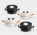 Round 90° Folding Recessed COB LED Downlights 5W/7W/12W LED Ceiling Spot lights Background Painting Lamps AC220V Indoor Lighting