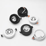 Round 90° Folding Recessed COB LED Downlights 5W/7W/12W LED Ceiling Spot lights Background Painting Lamps AC220V Indoor Lighting