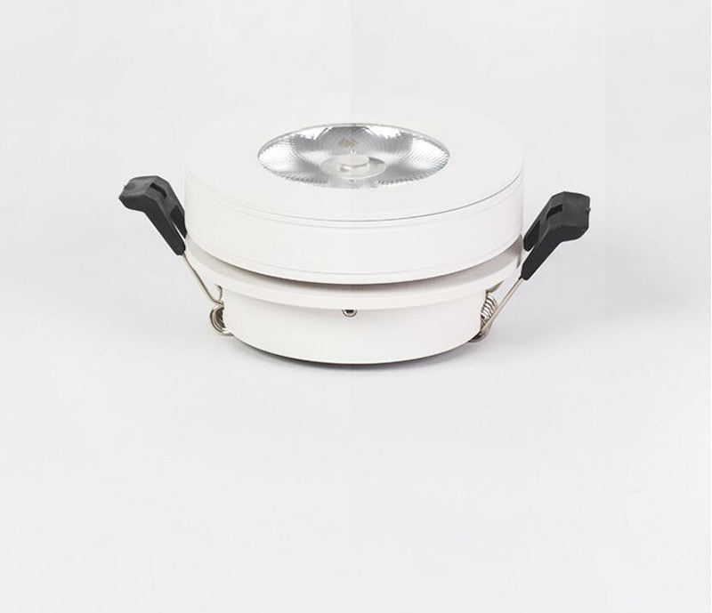 Round 90° Folding Recessed COB LED Downlights 5W/7W/12W LED Ceiling Spot lights Background Painting Lamps AC220V Indoor Lighting