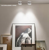 Round 90° Folding Recessed COB LED Downlights 5W/7W/12W LED Ceiling Spot lights Background Painting Lamps AC220V Indoor Lighting