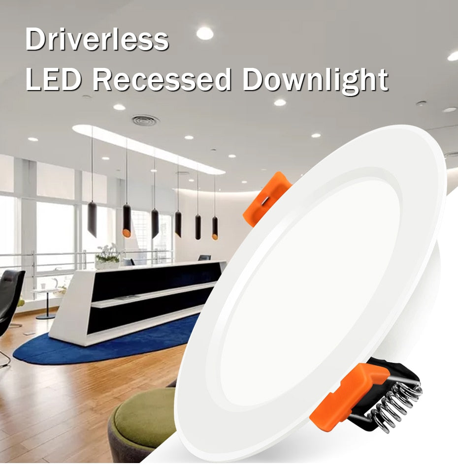DBF Driverless LED Recessed Downlight 2-in-1 SMD 2835 3W 5W 7W 9W 12W AC220V LED Ceiling Spot light Bedroom Indoor Lighting