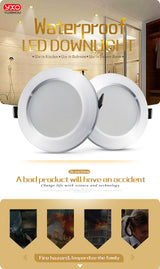 Dimmable Led Downlights 5W 7W 9W 12W 110V 220V Waterproof LED Ceiling Downlight Lamps Led Ceiling Lamp Home Indoor Lighting