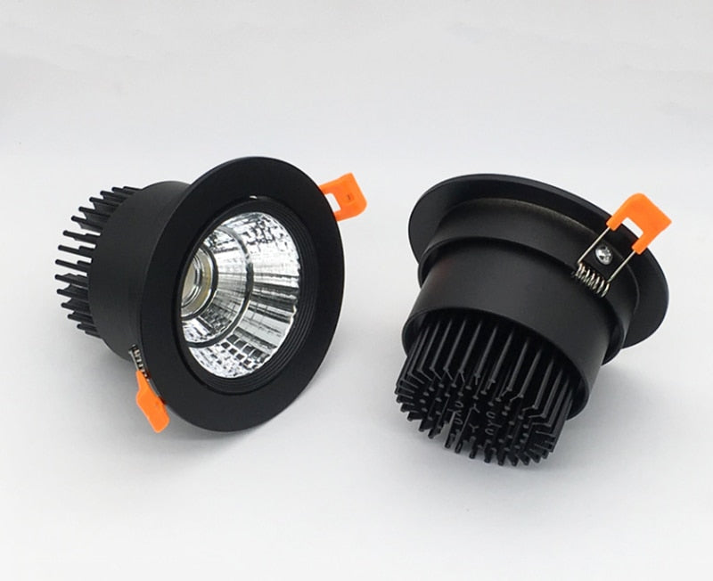 Circular Dimmable Recessed LED Downlights 7W 9W 12W 15W COB LED Ceiling Spot Lights AC110-240V LED Ceiling Lamps Indoor Lighting