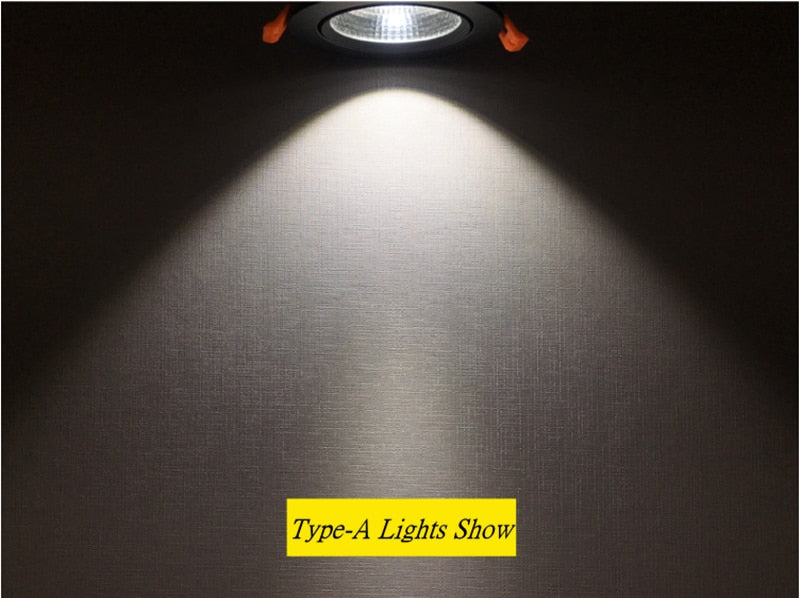 Circular Dimmable Recessed LED Downlights 7W 9W 12W 15W COB LED Ceiling Spot Lights AC110-240V LED Ceiling Lamps Indoor Lighting