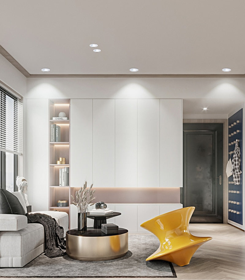 Circular Dimmable Recessed LED Downlights 7W 9W 12W 15W COB LED Ceiling Spot Lights AC110-240V LED Ceiling Lamps Indoor Lighting