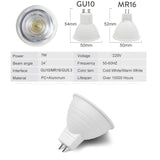 Dimmable 5pcs GU10 MR16 GU5.3 LED Spotlight 7W 220V 110V COB Light Bulb Super Bright Table Lamp Downlight Cool White Warm White