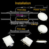 Dimmable LED Ceiling Downlight Light 6W 9w 12W 15W LED Panel down light AC85-265V Warm White/Cold White Brightness Adjustable