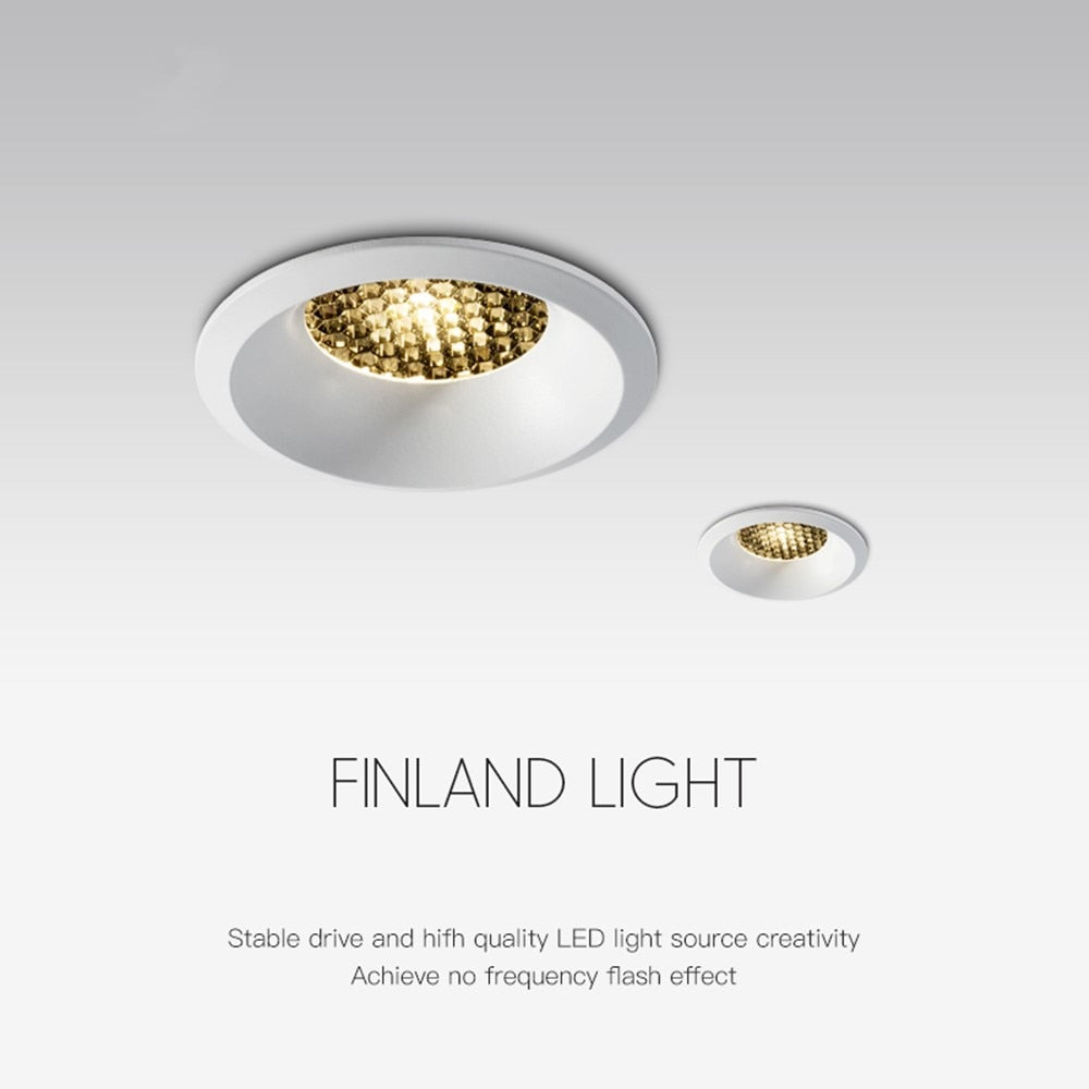 DBF 2020 New Honeycomb Nest Anti Glare Lens Recessed LED Downlight 5W 7W 12W 15W Dimmable LED Ceiling Spot Light Pic Background