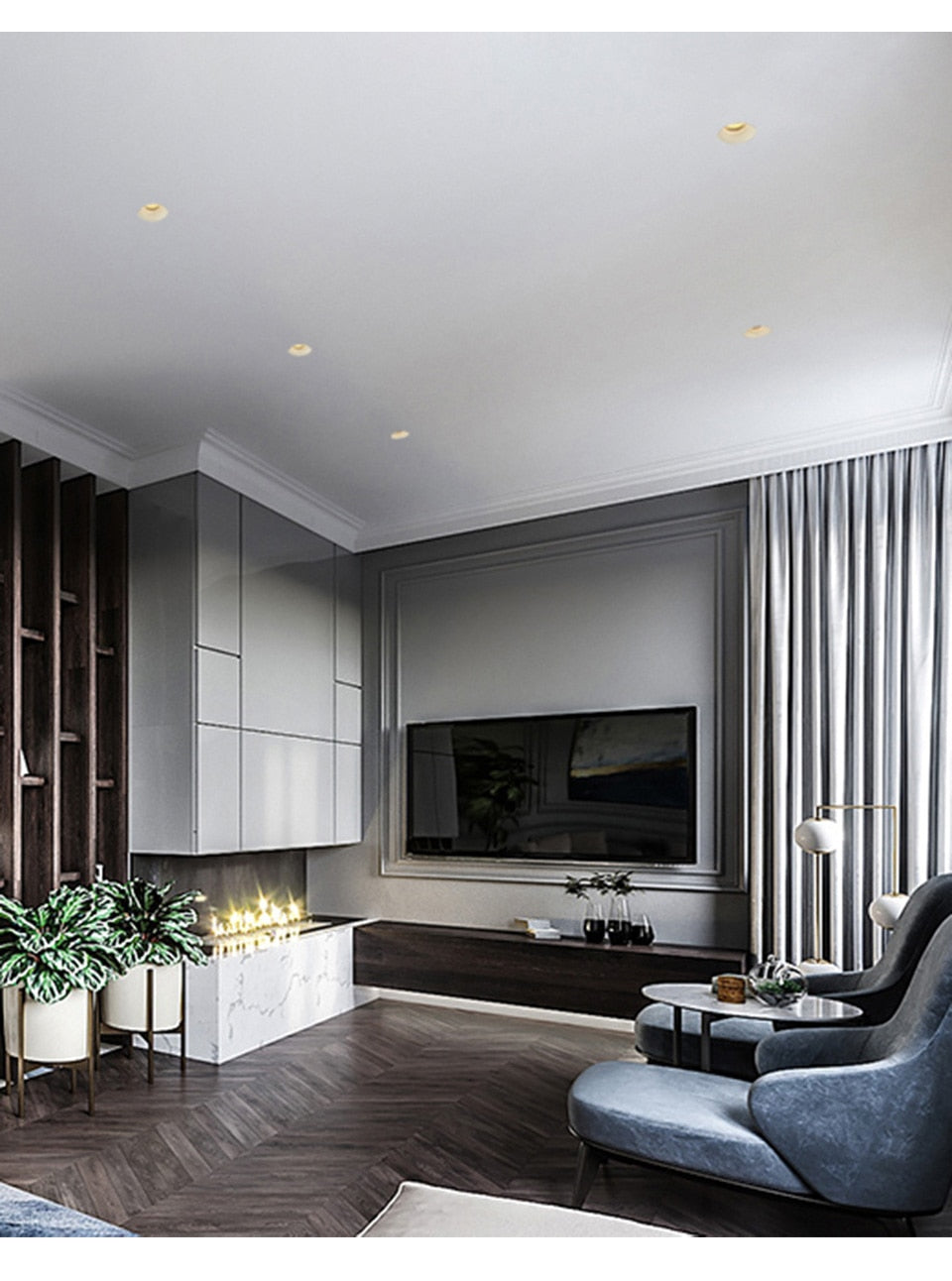 Aisilan Modern LED recessed downlight frameless built-in spot lamp Minimalist Convenient installation for living room bedroom