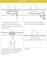 Aisilan Modern LED recessed downlight frameless built-in spot lamp Minimalist Convenient installation for living room bedroom