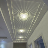 DBF Novelty Sunflower Aluminum 3W RGB LED Ceiling Light Surface Mount/Embeded LED Ceiling Light for KTV Bar Corridor Home Decor