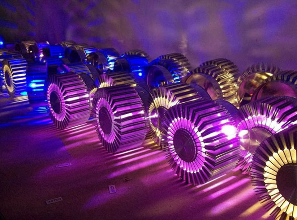 DBF Novelty Sunflower Aluminum 3W RGB LED Ceiling Light Surface Mount/Embeded LED Ceiling Light for KTV Bar Corridor Home Decor