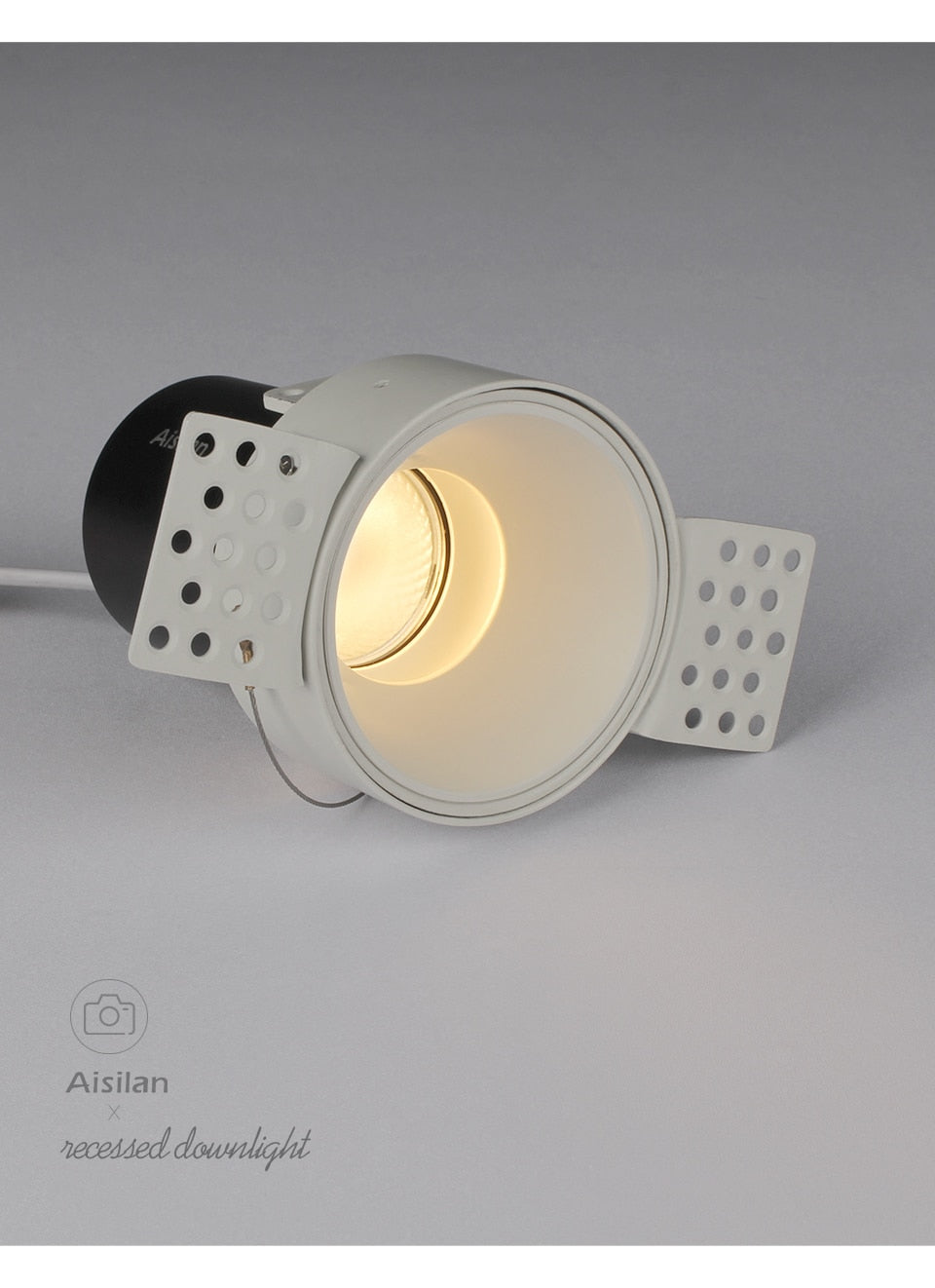 Aisilan LED recessed downlight Frameless anti-glare for living room corridor bedroom cutout size 8cm spot light lamp