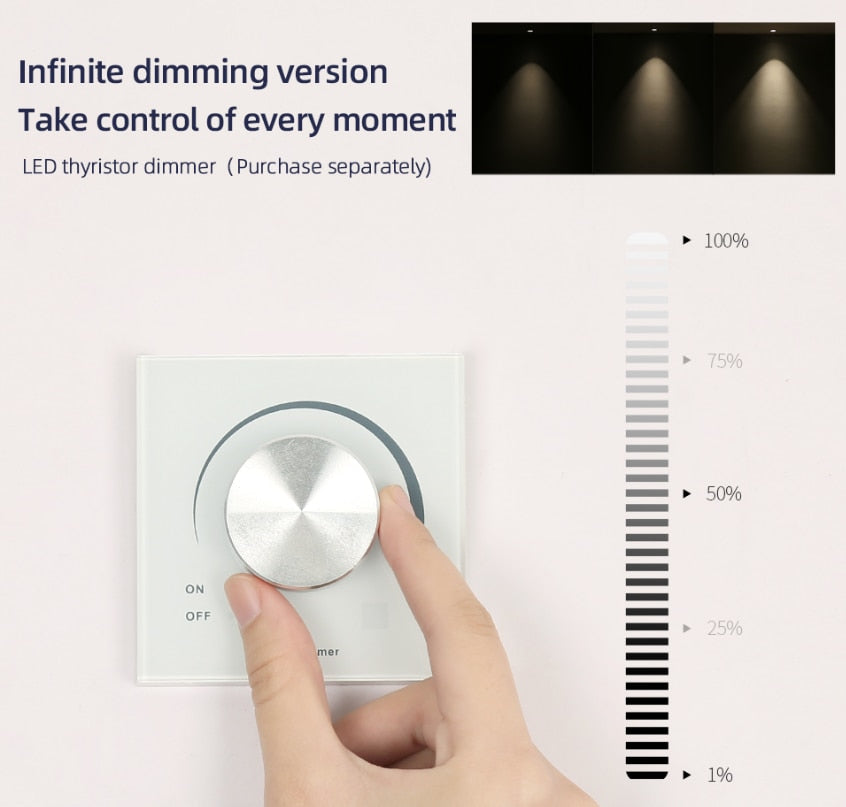 Aisilan LED recessed downlight Frameless anti-glare for living room corridor bedroom cutout size 8cm spot light lamp