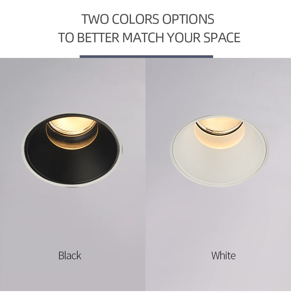 Aisilan LED recessed downlight Frameless anti-glare for living room corridor bedroom cutout size 8cm spot light lamp
