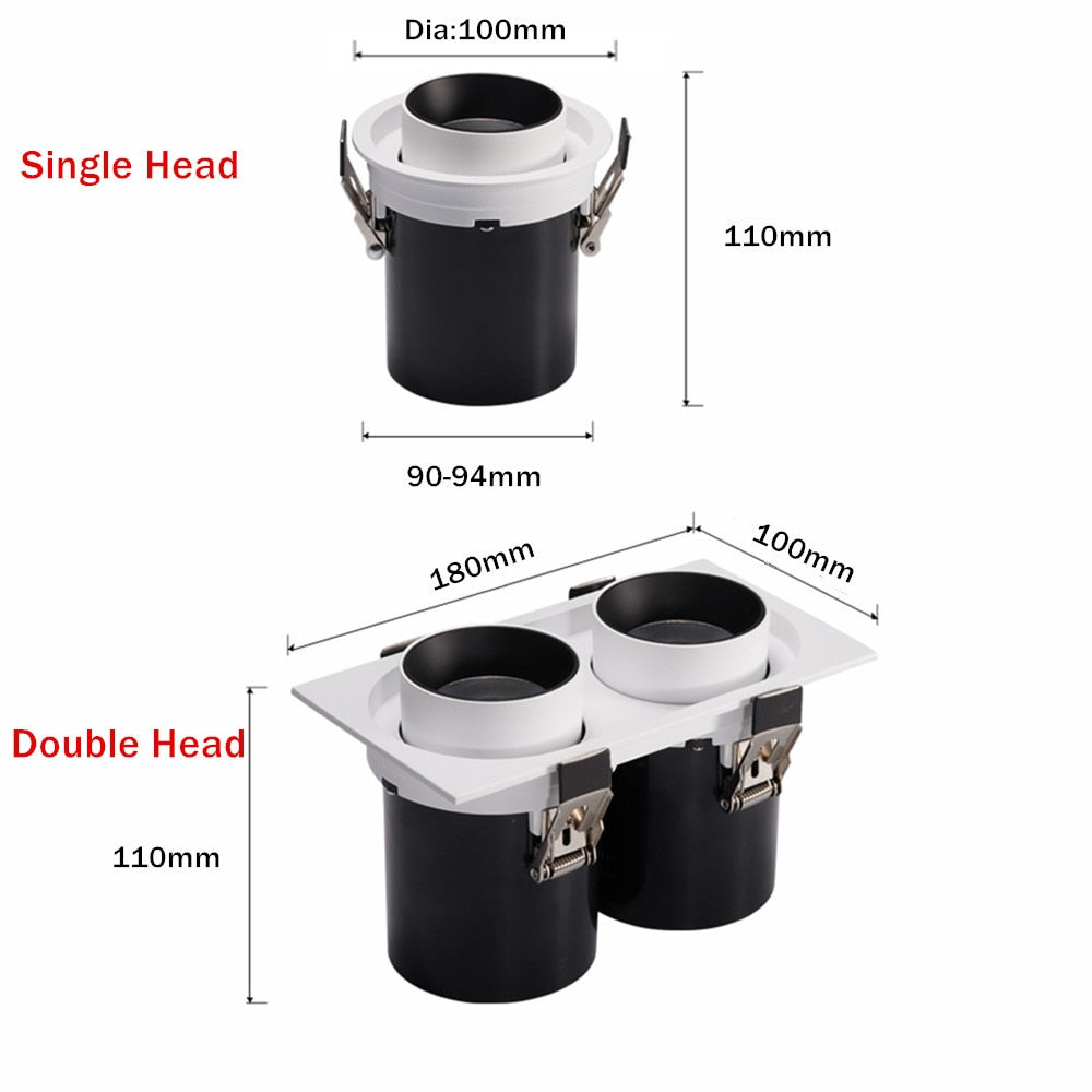 Led Recessed Downlight Stretchable led spot light 360 Degree Rotate led Ceiling lamp For Clothes Store light