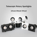 Led Recessed Downlight Stretchable led spot light 360 Degree Rotate led Ceiling lamp For Clothes Store light