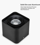 LED Downlight 10W 12W Spot Led Adjustable Ceiling Lamp Surface Mounted Led Spots 220V Dimmable Home Lighting