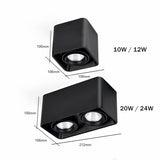 LED Downlight 10W 12W Spot Led Adjustable Ceiling Lamp Surface Mounted Led Spots 220V Dimmable Home Lighting