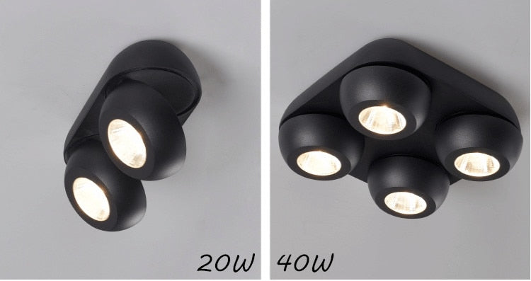 High quality super bright surface mounted LED Dimmable downlights 10W 20W 40W AC85-265V COB ceiling lamp spot lights