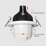 DBF Angle Adjustable LED Downlights 7W 10W 12W 15W 20W Dimmable Ceiling Spot Lights AC85-265V for Living room TV Background