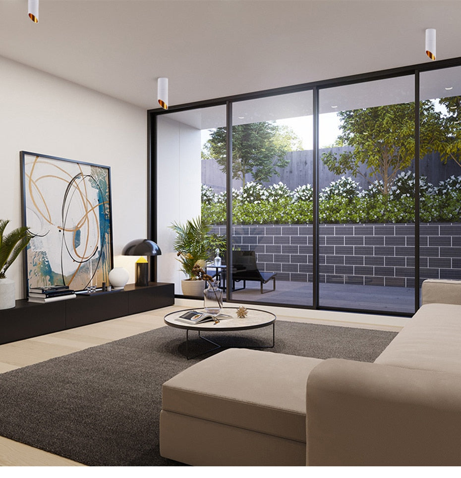 DBF LED Surface Mounted Ceiling Lamp with 1m Wire Hanging 7W White/Black AC85-265V Ceiling Spot Light Kitchen Bar Home Decor