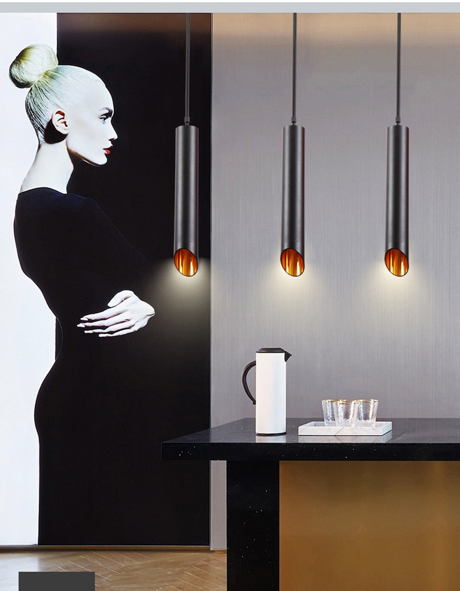 DBF LED Surface Mounted Ceiling Lamp with 1m Wire Hanging 7W White/Black AC85-265V Ceiling Spot Light Kitchen Bar Home Decor