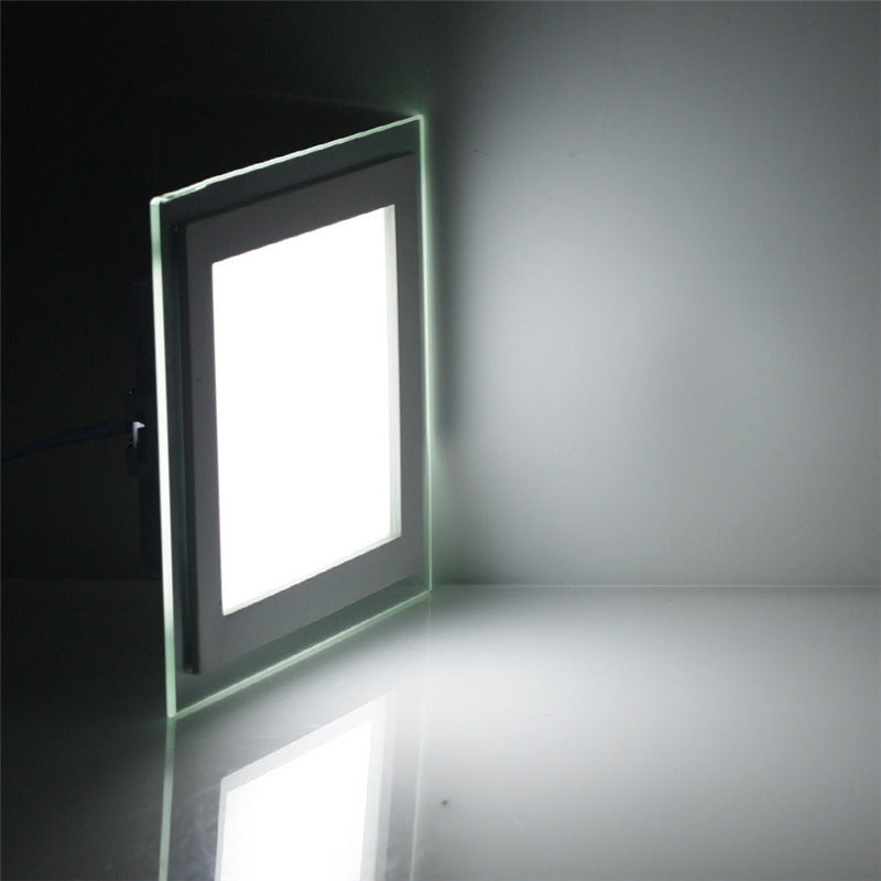 Dimmable LED Panel Downlight Square/Round Glass Panel Lights High Brightness Ceiling Recessed Lamps For Home SMD5630 AC85-265V