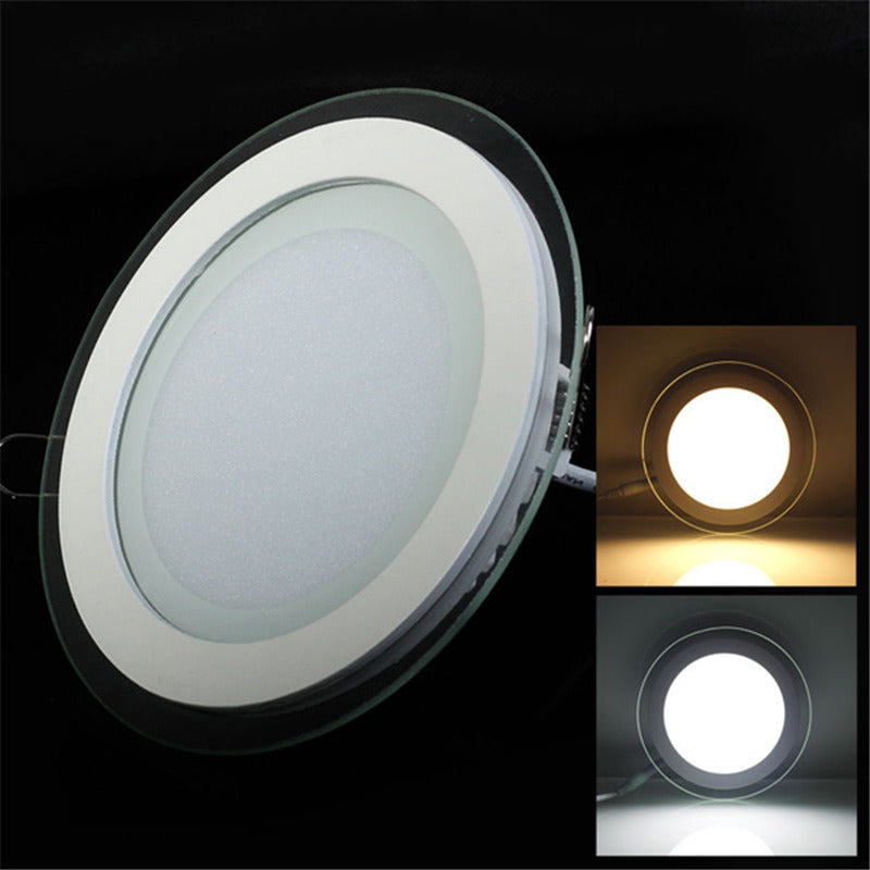 Dimmable LED Panel Downlight Square/Round Glass Panel Lights High Brightness Ceiling Recessed Lamps For Home SMD5630 AC85-265V