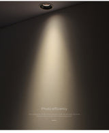 Aisilan Round Black Recessed LED Downlight cut out 7.5CM Built-in LED Narrow Border Spot light 7W for Indoor Lighting Chip