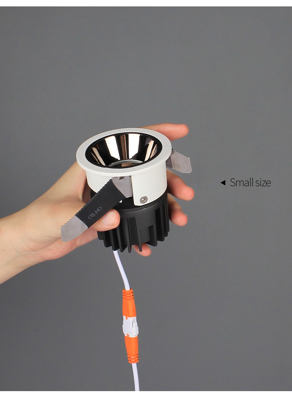 Aisilan Round Black Recessed LED Downlight cut out 7.5CM Built-in LED Narrow Border Spot light 7W for Indoor Lighting Chip